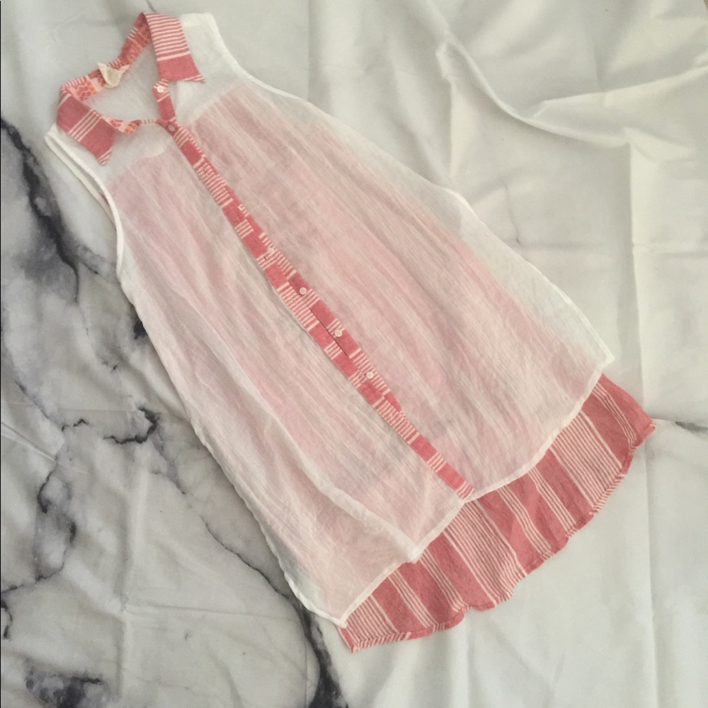 Beachwear swim cover dress-like blouse top